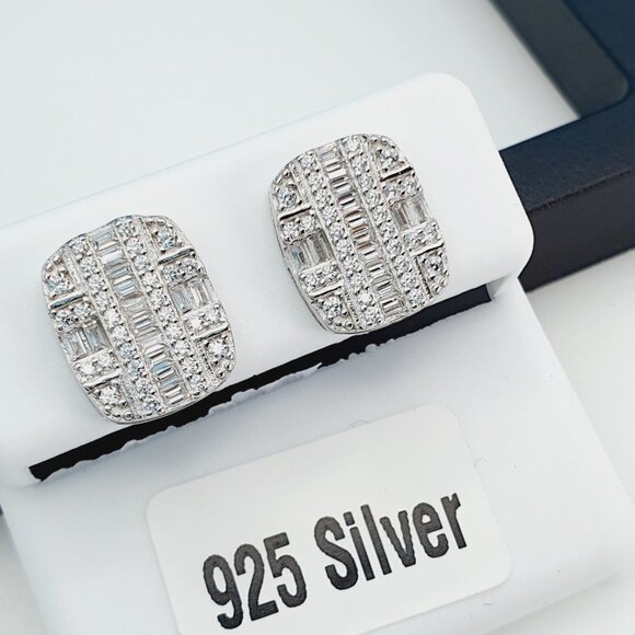 "925 Sterling Silver Cubic Zirconia Earrings, UU1P6A6075 - Picture 7 of 9